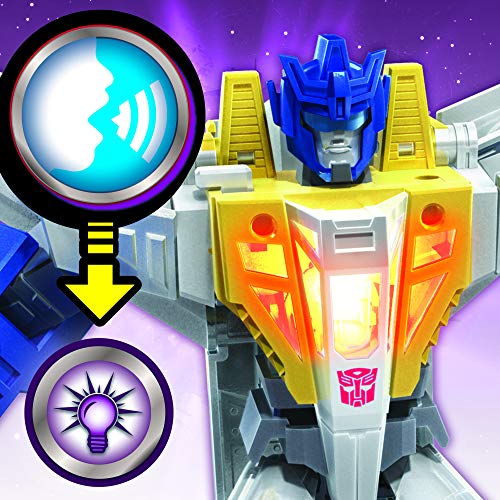 Transformers Meteorfire Cyberverse Adventures Battle Call Trooper Class Meteorfire Lampes électriques à énergie activée par la Voix, à partir de 6 Ans, 14 cm