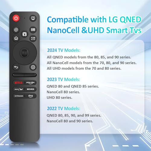 Image of MR25GA AI Magic Remote for All 2022-2025 LG TVs-with Voice Pointer & Alexa, Compatible with OLED /QNED /UHD /LED /LCD Smart TVs