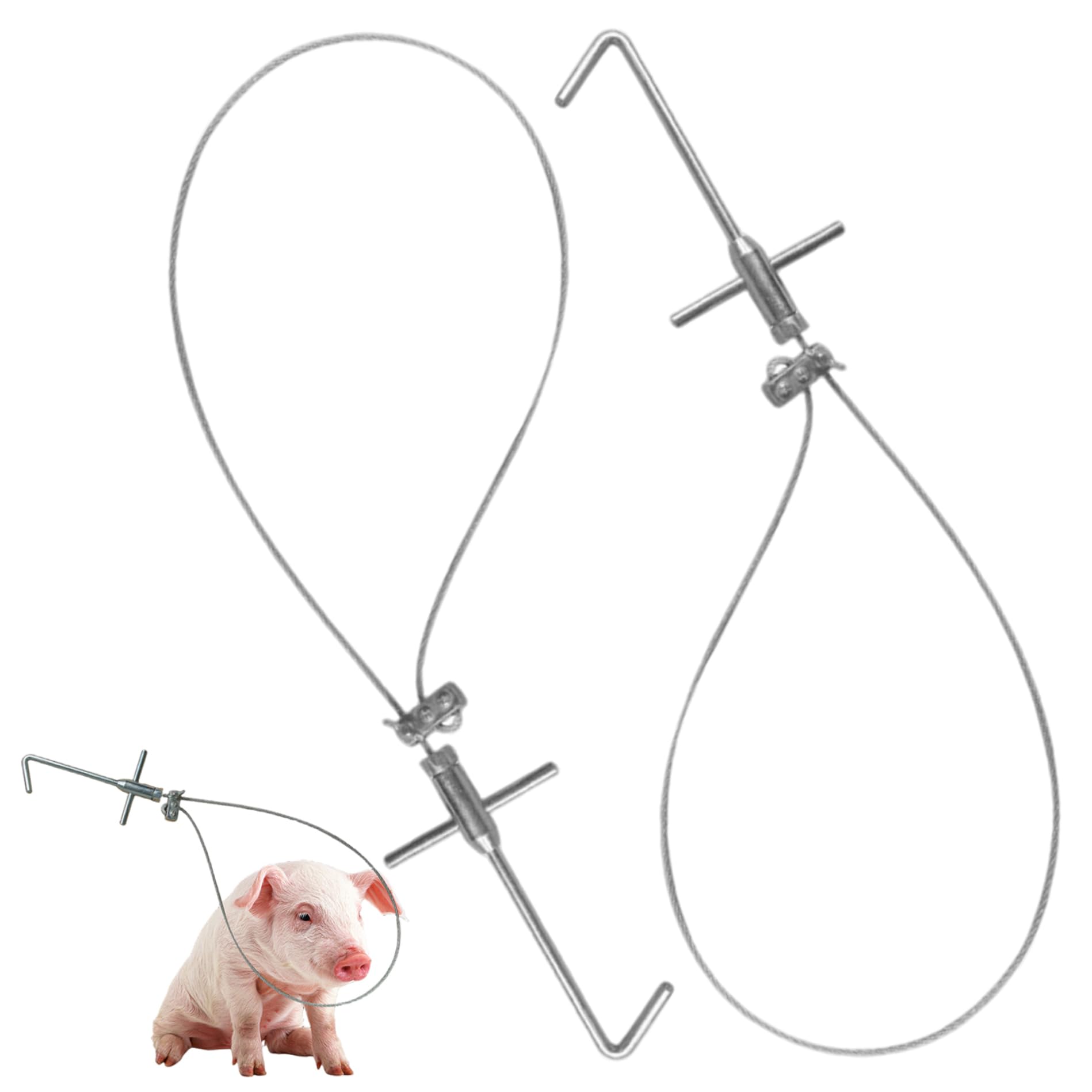 Fil de collet pour piégeage pour stopper la fuite des animaux avec boucle en acier réglable