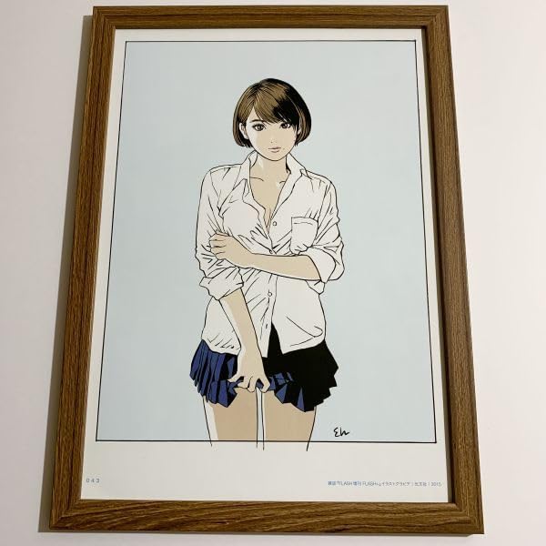 Amazon | □江口寿史□イラストグラビア2015/額装品/A4サイズ/女子高生