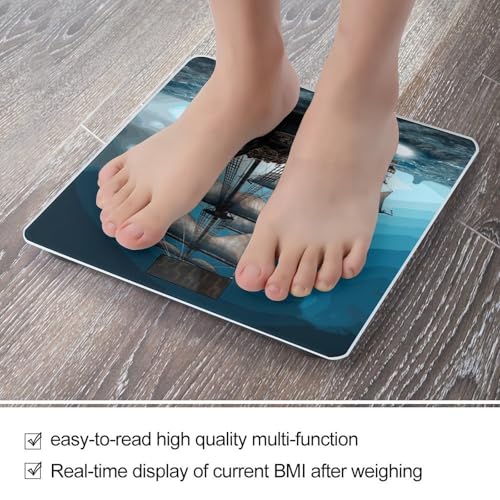 Pirate Ship Smart Scale balanza digital de baño precisa miniatura 5