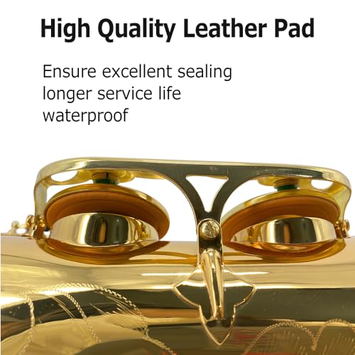 Image of Tenor Saxophone B Flat Tenor Sax Bb Tenor Saxophone for Beginners Students with Mouthpiece Reeds Cleaning Cloth Carrying Case