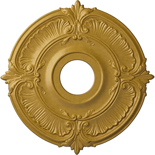 Image of Ekena Millwork CM18ATIGSDecorative Ceiling Medallions Modeled After Original Historical Patterns & Designs, Iridescent Gold