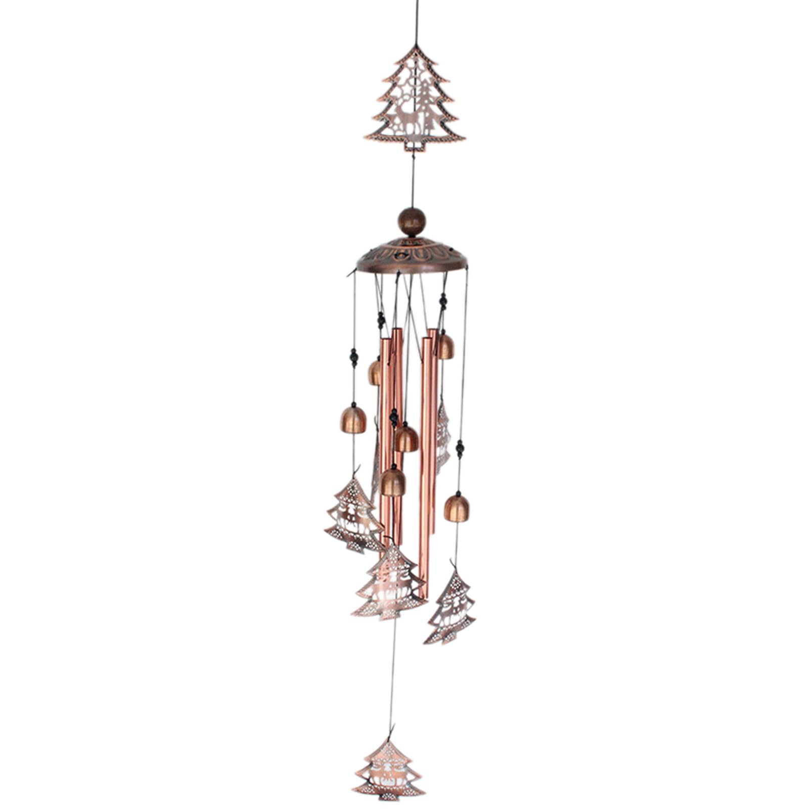 Nucelit Festives Metal Windchime Bells Hanging Ornament for Christmas Trees, Creates Warm Holiday Ambiances Shop Window Adornment