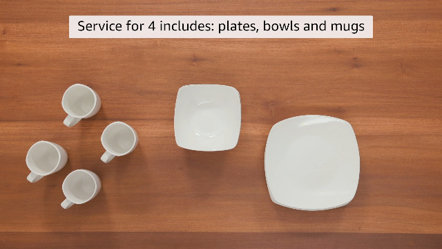 Amazon.com | Gibson Home Amelia Court Porcelain Chip and Scratch