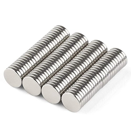 Wotoy Dekorative Kühlschrankmagnete aus gebürstetem Nickel, 12 x 1,5 mm, 35 Stück Cover