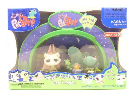 Littlest Pet Shop Exclusive Playset Light Up Dome Cozy Campfire