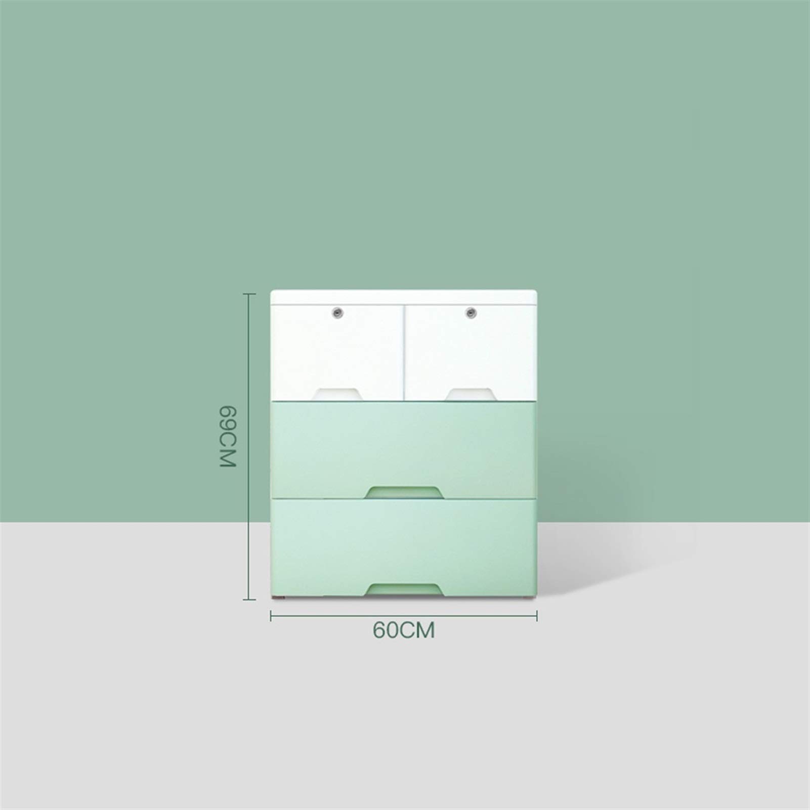Schubladen-Organizer aus Kunststoff, 60 cm breit, für Badezimmer/Küche/Wohnzimmer/Schlafzimmer, staubdicht, feuchtigkeitsbeständig, 3 Schichten