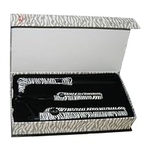 مجموعة مكواة فرد الشعر ISO Beauty Zebra كاملة مع مكواة فرد شعر صغيرة - 1.25 بوصة سيراميك تورمالين - مجموعة أدوات تصفيف الشعر الفاخرة المكونة من 3 قطع
