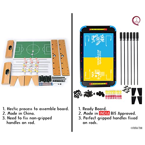 Image of FIFA World Cup 2022 Foosball Big Size Football Table Soccer Game Board for Adults Kids Boys and Girls Indoor Sport (Brazil-Argentina Foosball)