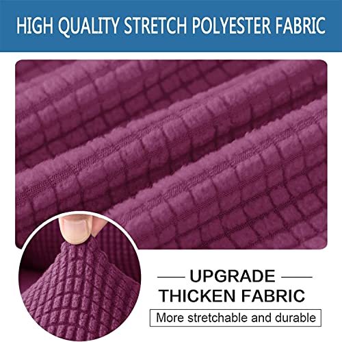 Housse de canapé extensible antidérapante violette anti-peluches - 5