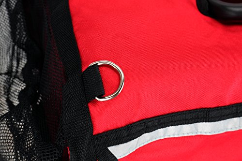 19" Travel Kennel Cover Dog Carrier Cat Crate Pet Kitten Puppy Cage Light, Cold & Wind Blocker Red Emergency Cover With Reflective Stripe For Small To Medium Size Pets #TOP3