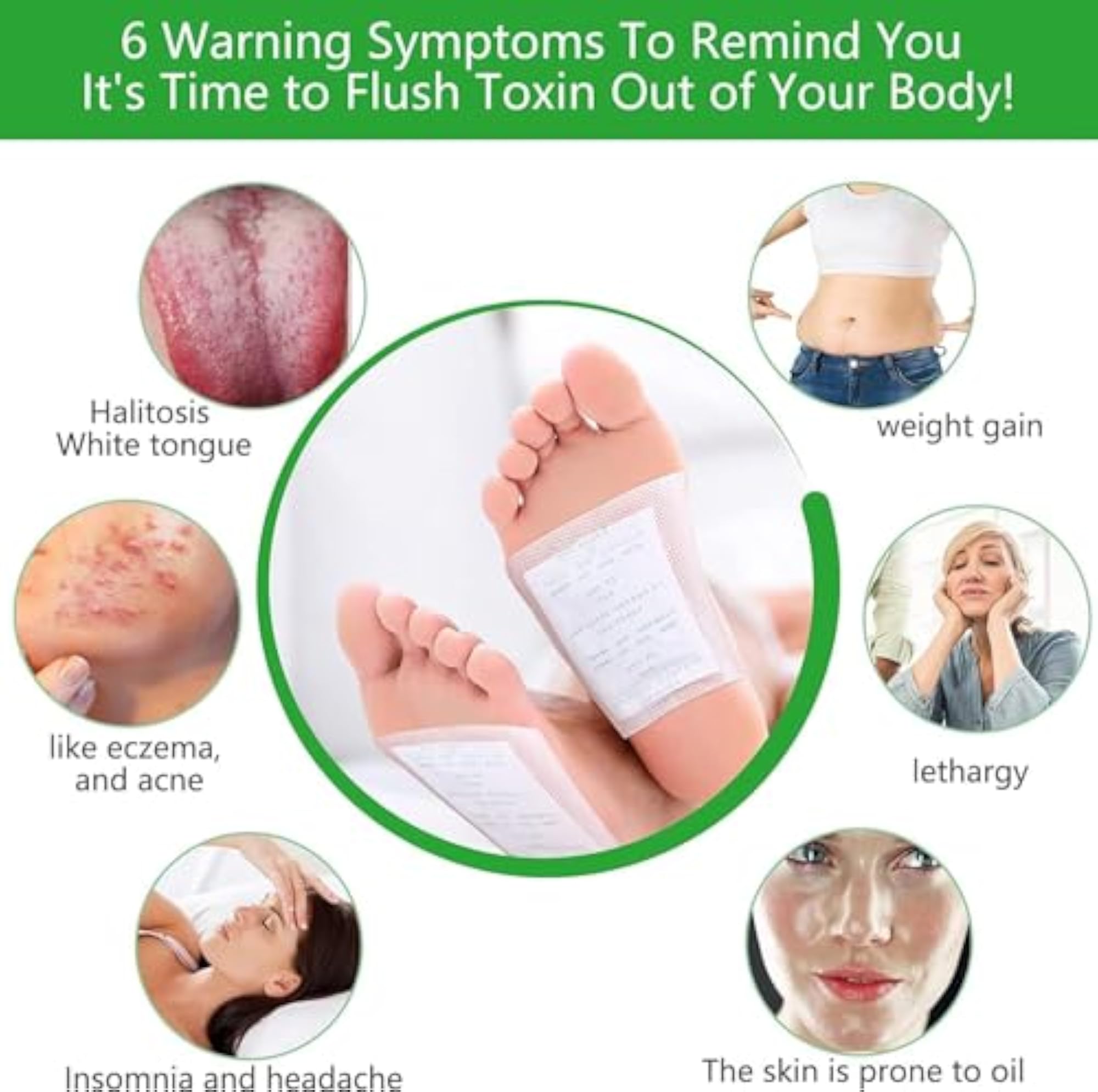 Ginger & Salt Overnight Foot Care Patches, Adhesive Pads