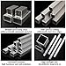 COYOUCO 2 Pack 6063 Aluminum Square Tube 500mm 30x30mm–30x70mm Hollow Seamless Tubing for Metal Frame Industrial Bracket Furniture DIY Projects,30x60x2mm