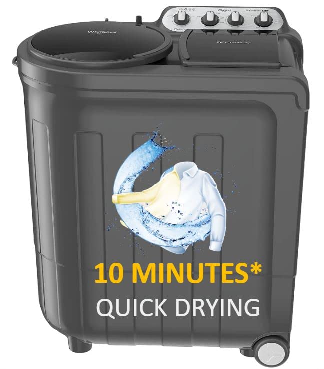 Image of Whirlpool 8 Kg 5 Star Semi-Automatic Top Loading Washing Machine (ACE 8.0 TRB DRY GREY DAZZLE (10YR)-NH)