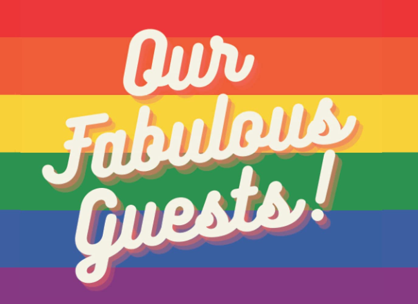 Our Fabulous Guests!: Wedding Guest Book LGBT Rainbow Pride
