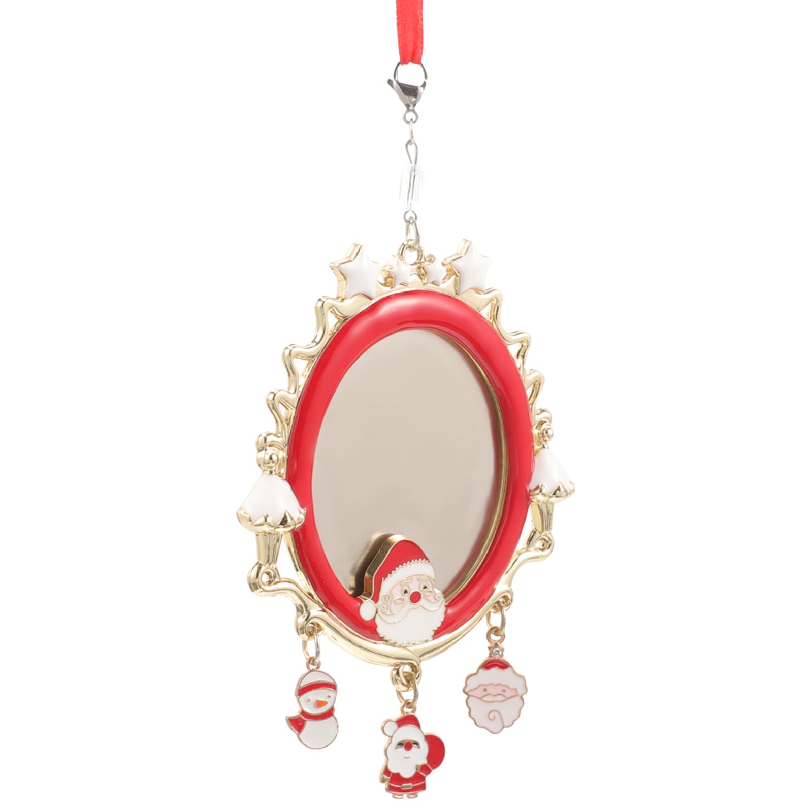 Cadre photo de Noël en métal doré, pendentif décoratif haut de gamme flocon de neige d'hiver