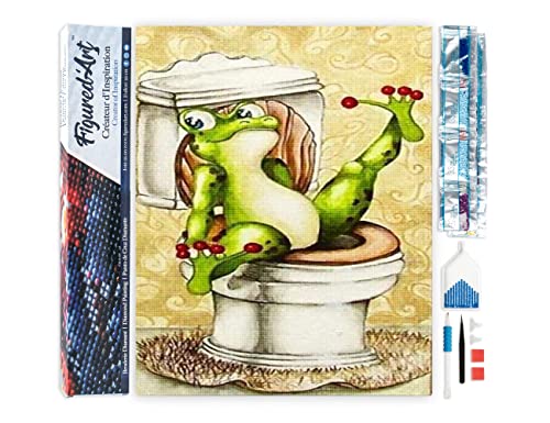 Broderie diamant 40x50cm grenouille toile entière pour loisirs créatifs 5D