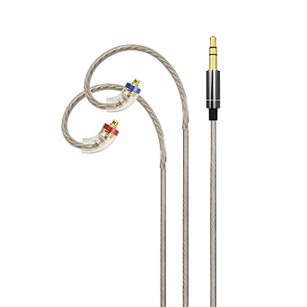 كابل ترقية 3.5 مم إلى MMCX 6N OCC بطول 4 أقدام متوافق مع سماعات Shure SE215 SE315 S0NY XBA-N1AP N3AP JVC HA-FX850 AKG NW30 N5005 Westone W20 W30 W40 Fii0 Fldue DUNU Macaw