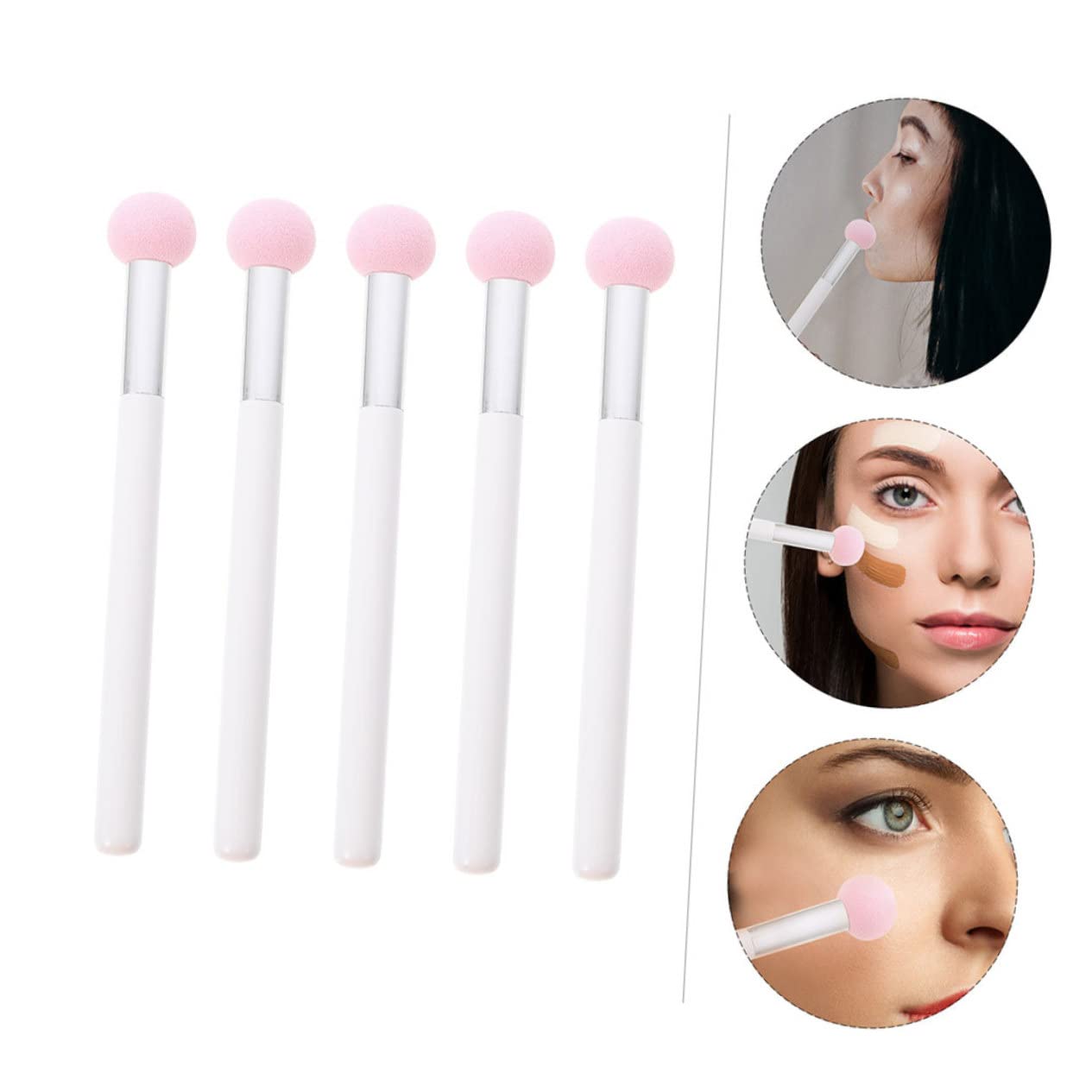 Healeved 20piezas Esponjas De Maquillaje Aplicadores De Fondo De Maquillaje De Para Uso Diario y Profesional Para Base y Mango