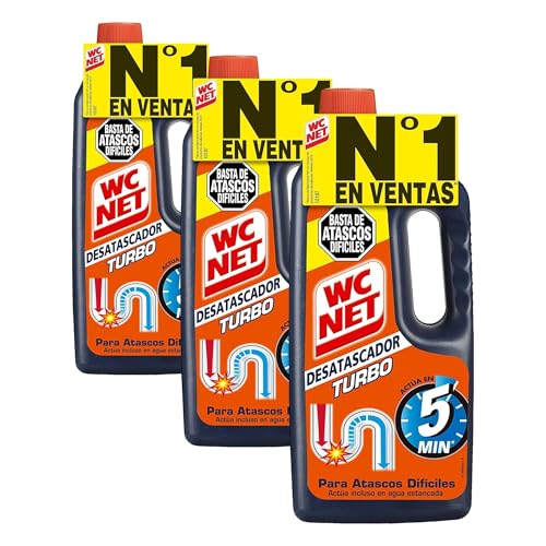 Wc Net Desatascador Turbo, 1L (Paquete de 3)