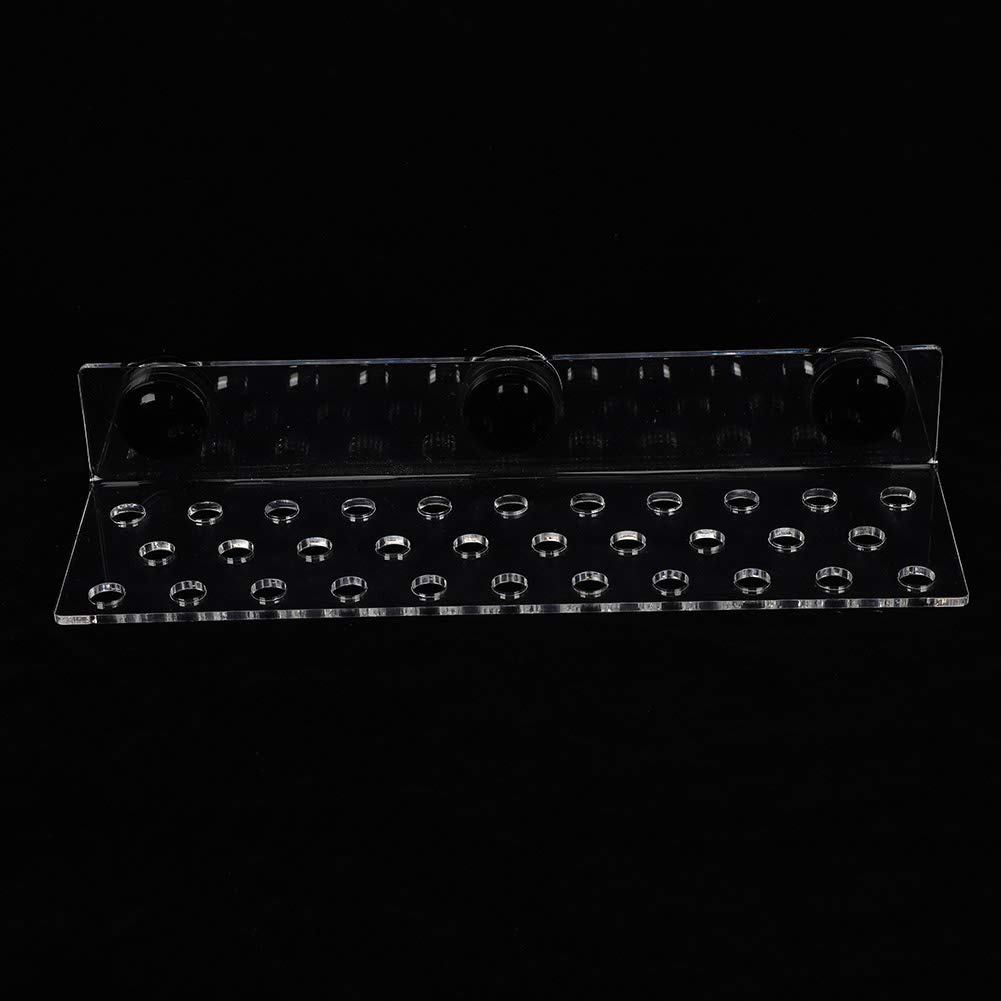 Coral Rack Acuario de acrílico magnético Coral Frag Rack Soporte Base Transparente Tanque de peces Coral Frag Holder Soporte(32 Hole)