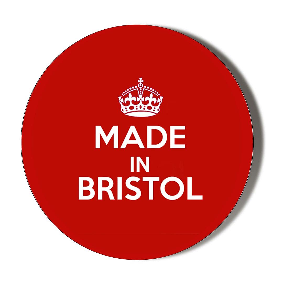 Gift Insanity Multi Made In Bristol Red 6 X 70Mm Large Vinyl Stickers Pack Of 6
