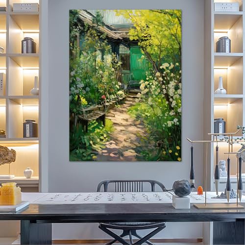 Impression d'art mural premium cadre interne œuvre d'art fleurs 65x90cm