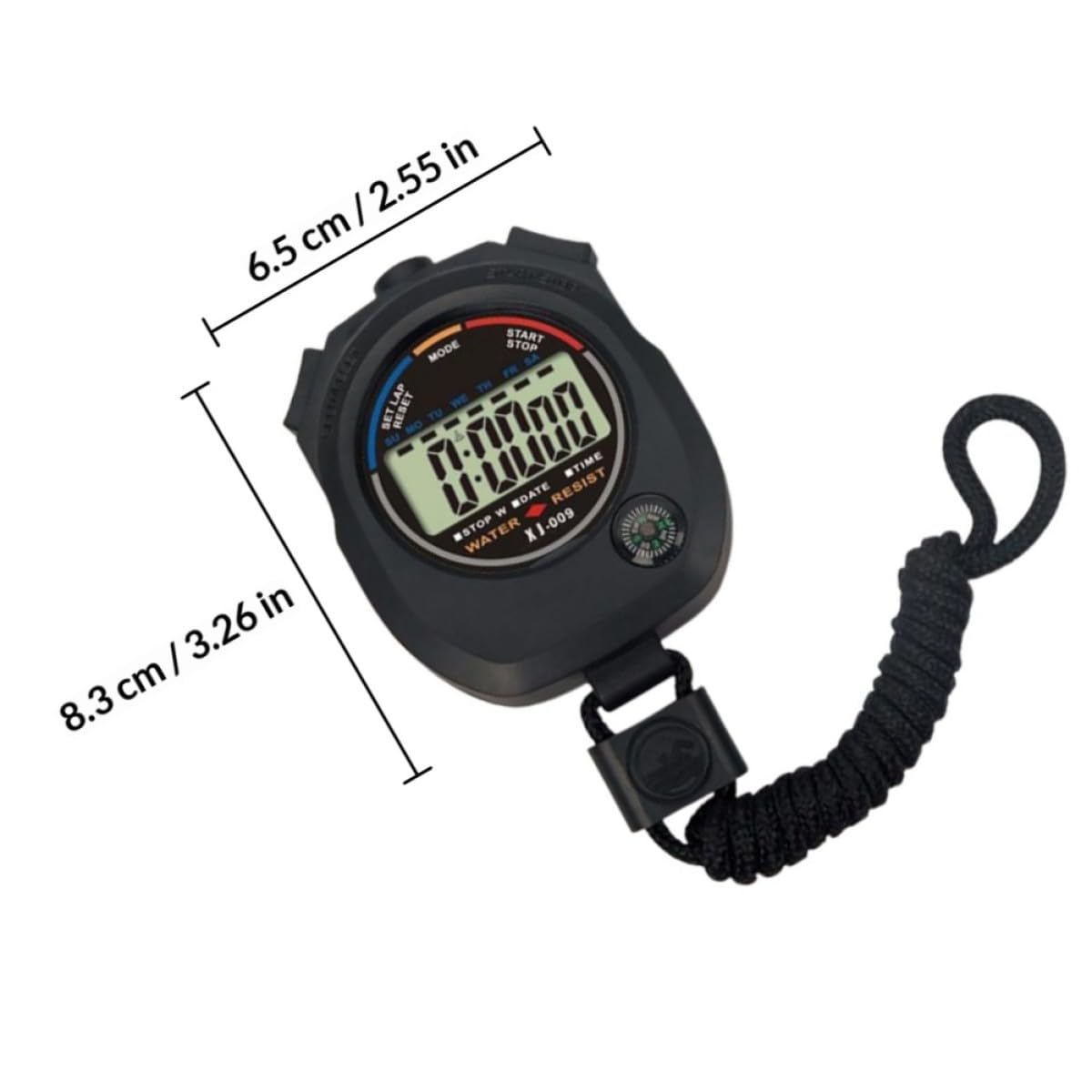 Cronometro Digitale Elettronico Zsd-009 6 Pezzi in Abs Nero | Portatile, Leggero e Pratico, per Partita e Allenamento, Set da 6 Pezzi