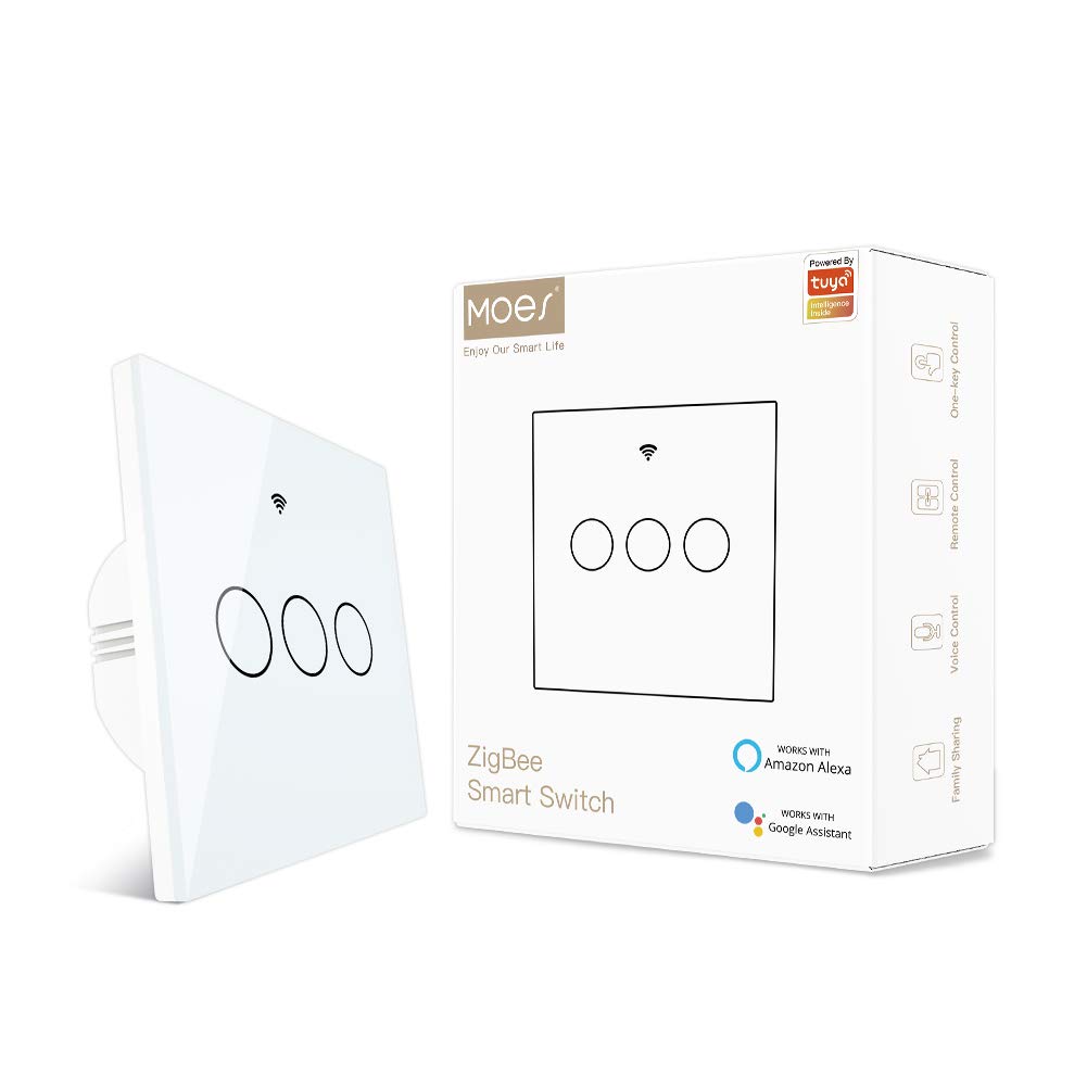 Buy MOES Tuya ZigBee Smart Touch Switch No Neutral Wire No Capacitor