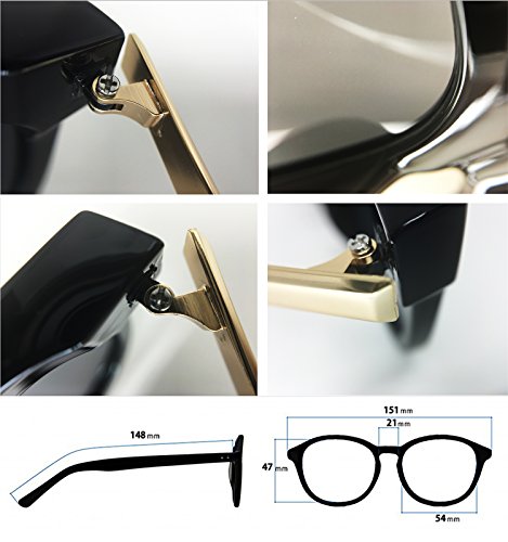 6714 Premium Oversize Womens Mens Mirror Funky Retro Fashion Candy Sunglasses (METAL ARM, YELLOW)4