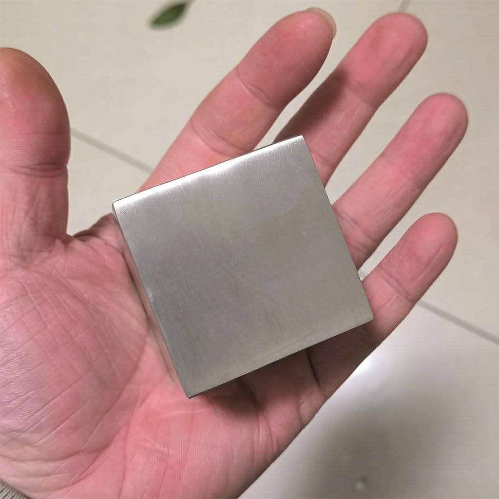 Przycisk do papieru w kształcie kostki ze stali nierdzewnej 304 - polerowany kwadratowy blok | Wymiary: 40mm, 45mm, 50mm(40x40x40mm)