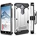 ZTE MAX XL Case, Evocel [Explorer Series Pro] Dual Layer Credit Card Case with Glass Screen Protector & Magnetic Kickstand for ZTE Blade Max 3/ ZTE Blue Max/ZTE N9560/ ZTE Z986/ ZTE N986, Silver