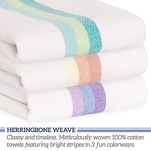 Green Lifestyle Kitchen Dish Towels Set Of 12-Tea Towels 100% Cotton. Large Dish Cloths 28"X20" Soft And Absorbent Great For Home Or Restaurant #TOP6