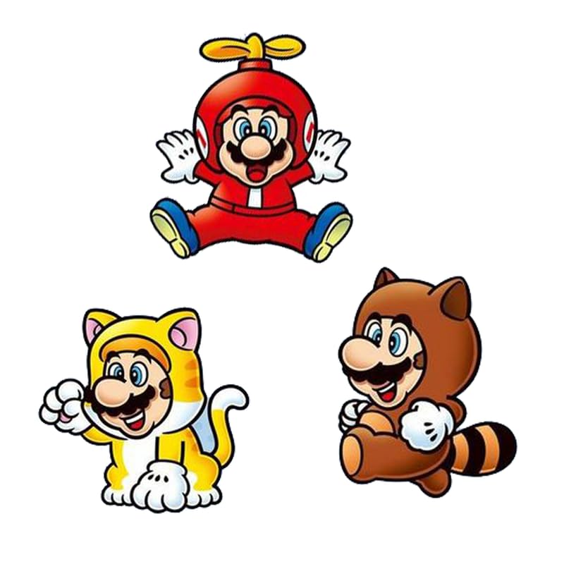 Lazychunks® Printed Super Mario Characters Patches Combo Small for Clothes Jackets Pants Jeans Bags Multicolour Different Iron Patches.
