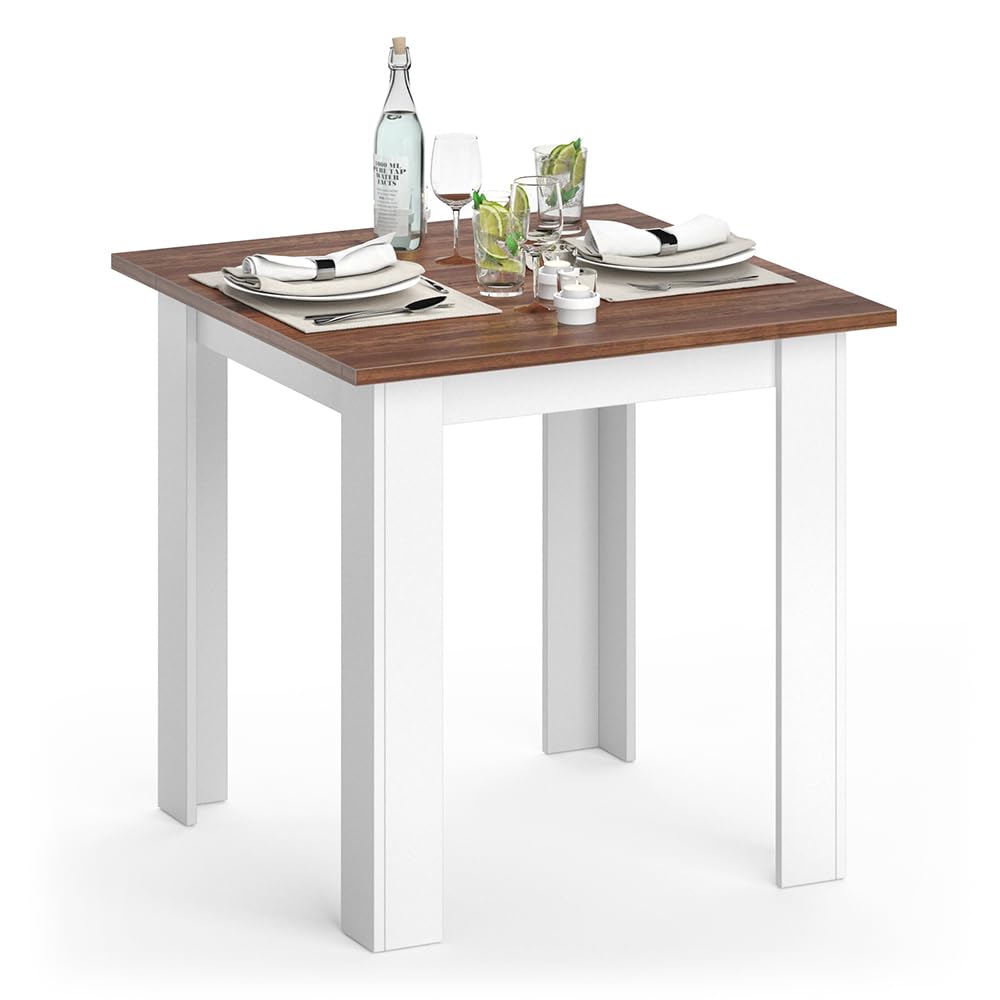 Vicco Tavolo da pranzo Karlos, Noce, 80 x 80 cm, adatto per 2–4 persone per l'utilizzo nella zona pranzo