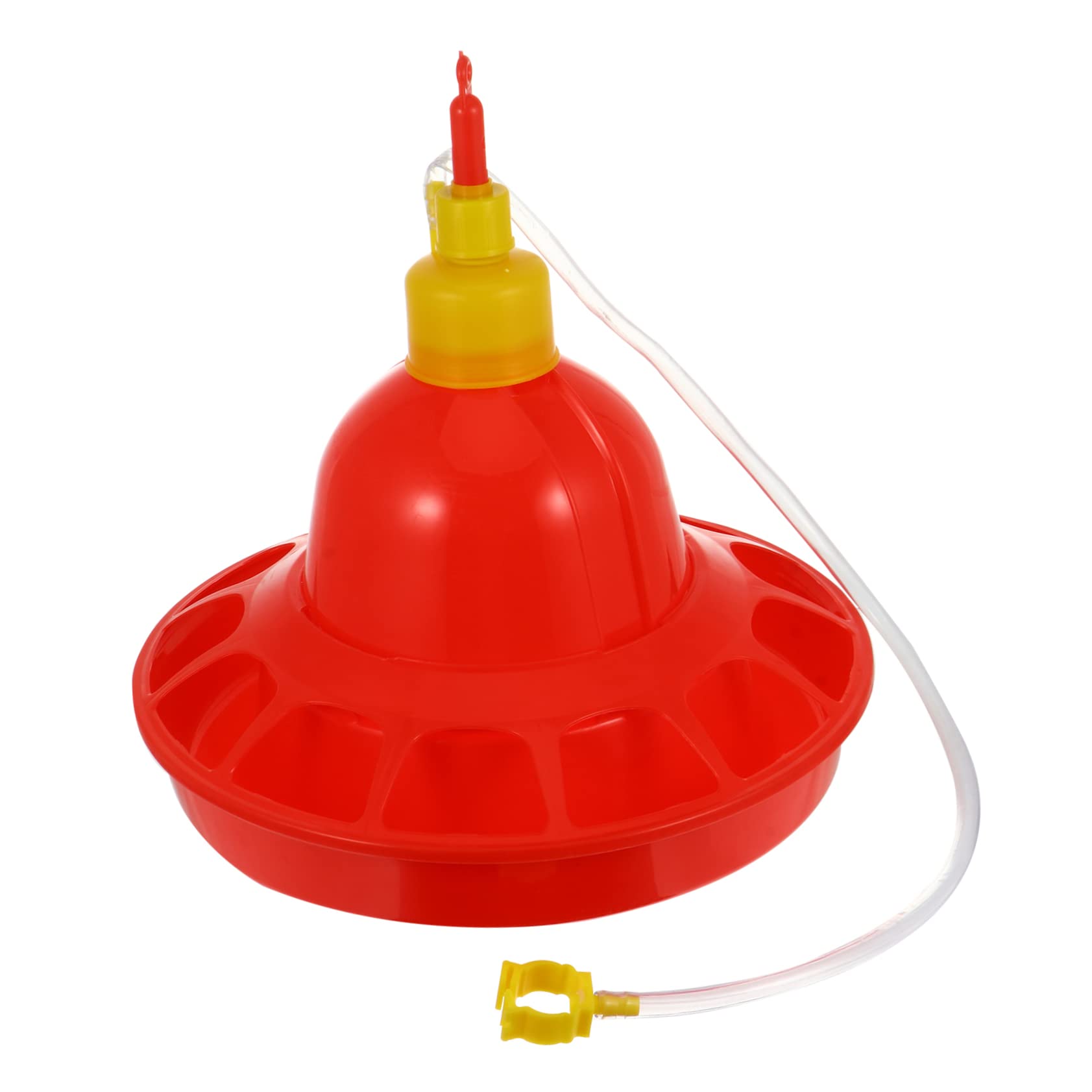 Abbeveratoio Automatico per Pollame e Oche, Plastica Rossa, Flusso Costante, Resistente al Freddo, per Uso Domestico in Fattoria