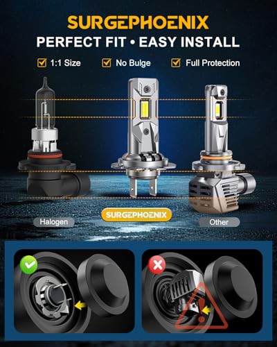 Image of H7 Light Bulbs, 50000LM Super Brighter, 1:1 Mini Size,6500K Cool White Tail Light Covers H7 Fog Light Bulbs or Off Road Light Pack of 2