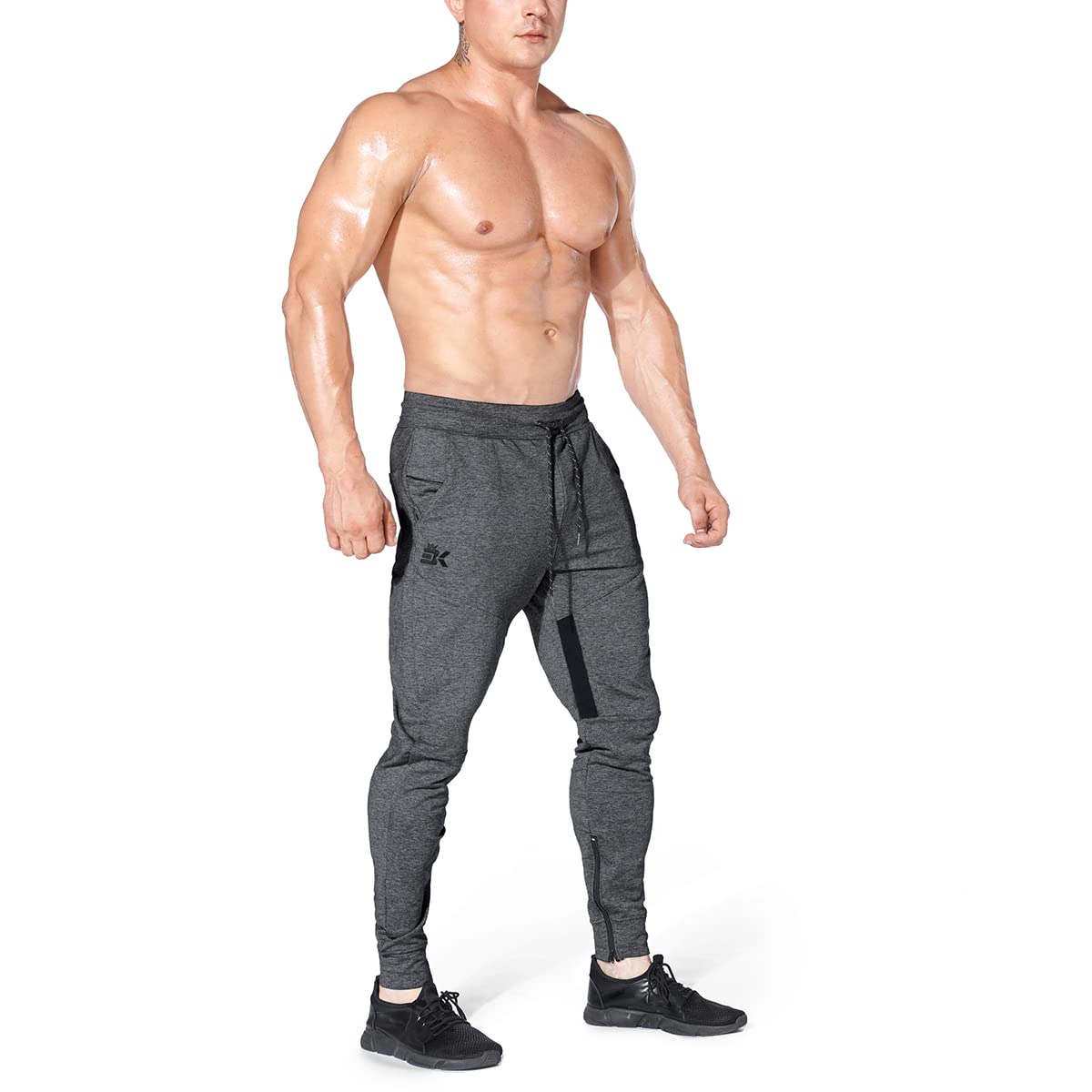 BROKIG Jogginghose Herren Baumwolle Sport Trainingshose | Joggers Sporthose Herren Lang Fitness Slim Fit Hose, Laufhose Herren Lang, Gym Hose Herren