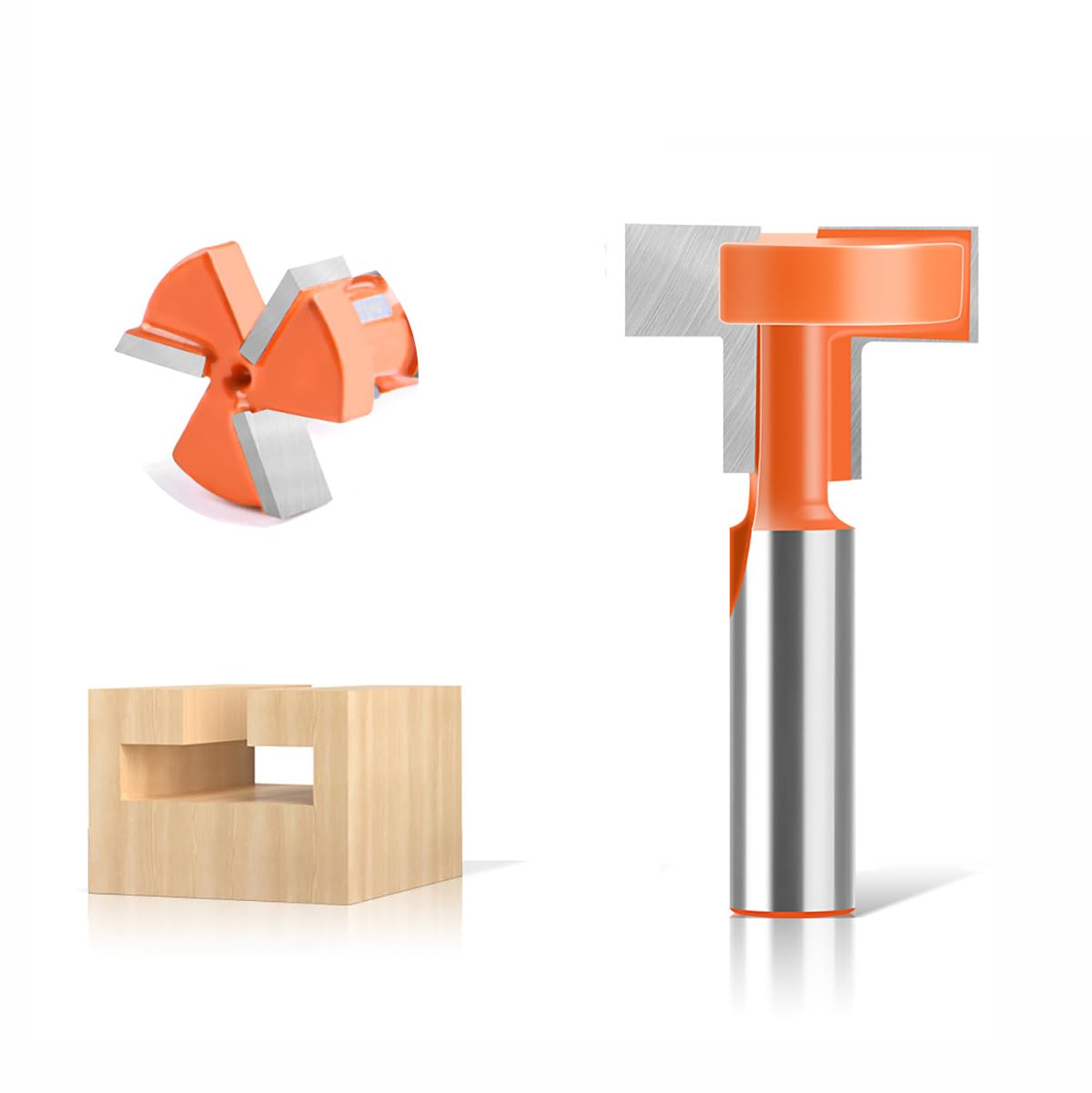 12mm Shank T-Slot Router Bit 30mm Cutting Width 10mm Depth Woodworking Milling Cutter Straight Edge