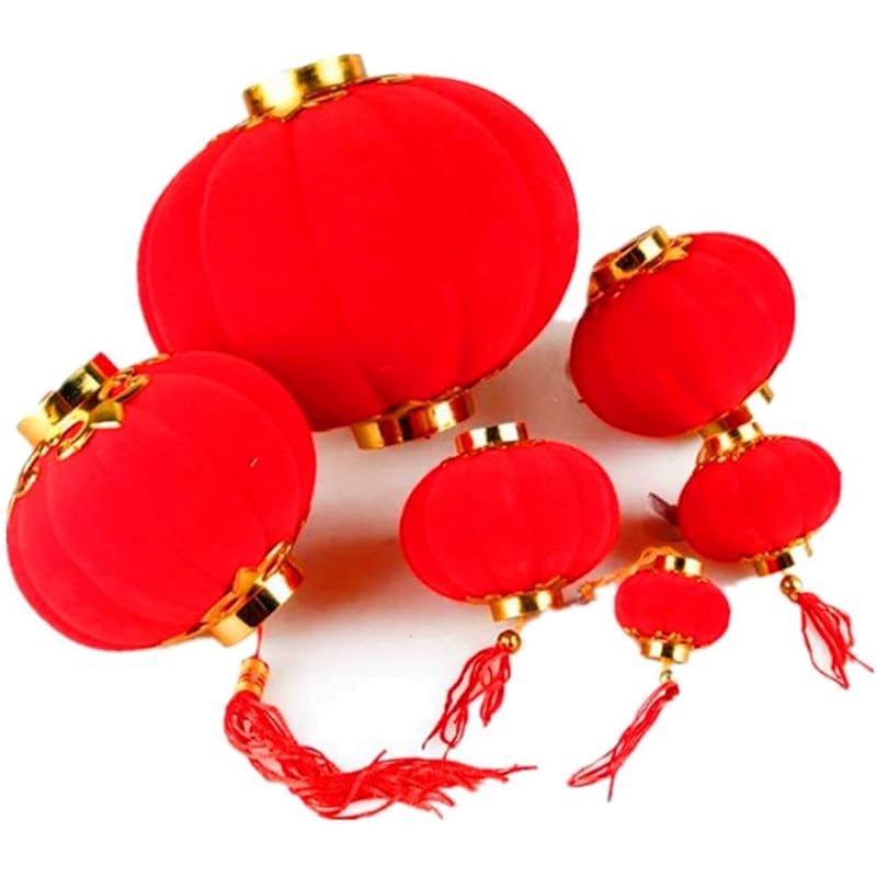レッドチャイニーズランタン 16 30pcs植毛ランタンチャイニーズスプリングフェスティバルレッドランタンハンギングデコレーション Size 8 16pcs Q5h6iotgby Langmodep Net