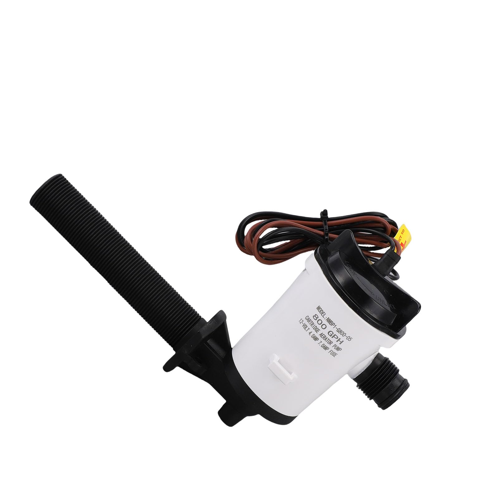 Jiawu Pompa per Pozzo del Vivo 800GPH Aeratore Sommergibile per Serbatoio Esca 12V, Pompa di Sentina per Barca Marina in ABS Ad Alto Flusso con Protezione Accensione