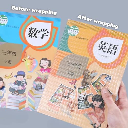 Image of BONZELLA Transparent Paper Sticker Book Cover Film Book Binding Cover [90 Pcs- 3 Different Sizes -90 Each] Waterproof Self-Adhesive Book Cover for Office School Textbook Protective Case (90)