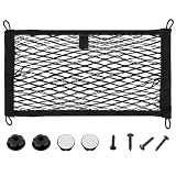 JAMHER 60x25CM Universale Storage Mesh Net Car Sedile Groceries,con Viti e Ganci,Rete Portaoggetti Tasca Oganizer per Mobile Homes, Camper, Caravane(1 Pezzi)