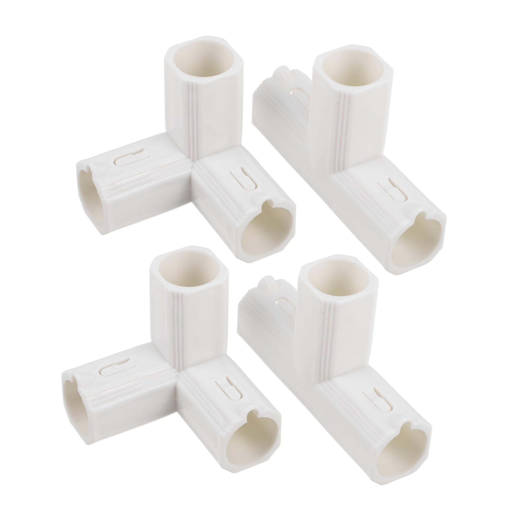 VANZACK Replacement Parts 4pcs Plastic Connectors 3-Way Elbow Fittings for Baby Play Yards Safety Gates Fences