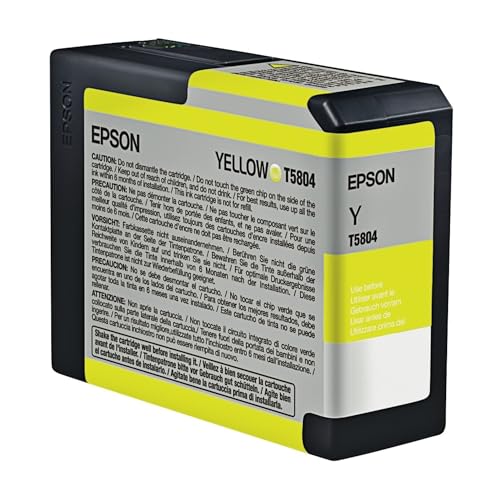 Cartouche d'encre d'origine Epson T5804 jaune taille L pour imprimante jet d'encre
