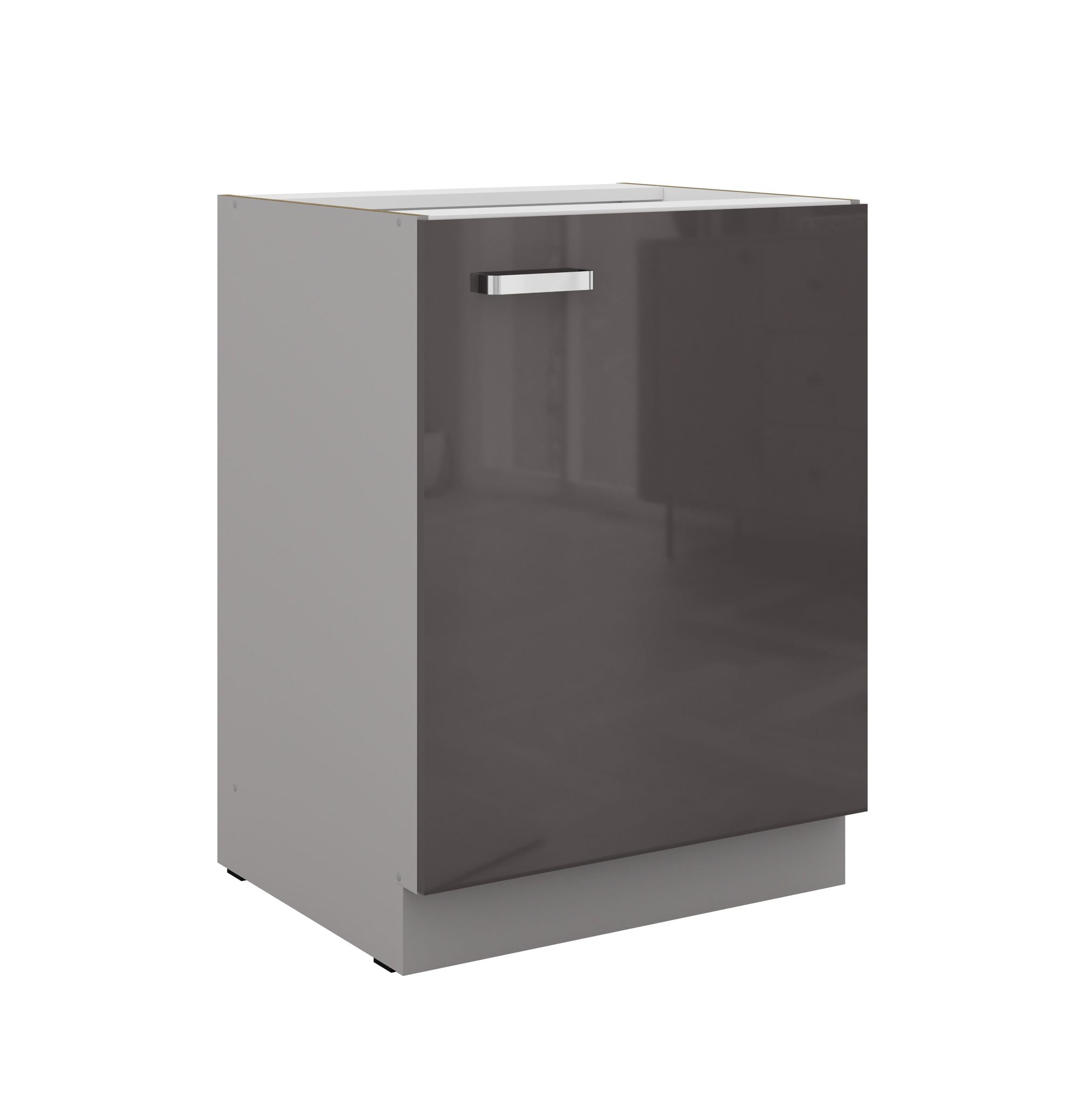 Kuechen-preisbombe Küchen Unterschrank 60 Hochglanz Grau Küchenzeile Küchenblock Küche Grey Bianca
