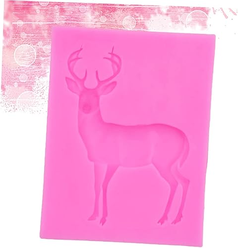 Miniatura 8 de Abaodam Molde de silicona para ciervos de Navidad, moldes de silicona para fondant, molde de silicona para Navidad, alce, reno, fondant, para