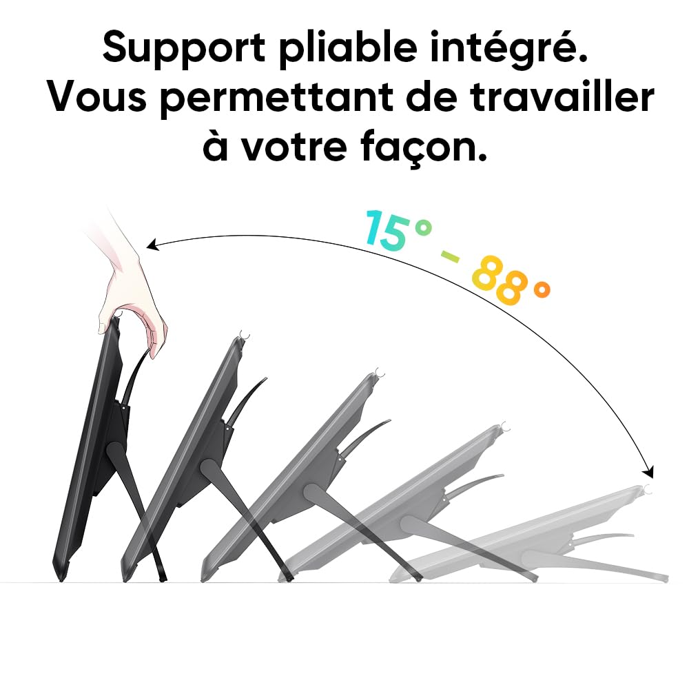 XPPen Artist 22 Plus Tablette Graphique, Tablette Dessin Graphique avec Écran 21,5 Pouces, Stylet à 16K Niveaux de Pression, 130% sRGB, Compatible avec Windows macOS 10.10 Chrome OS 88 Android Linux