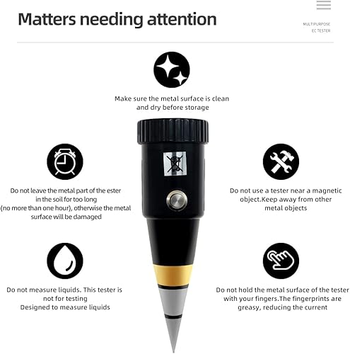 Miniatura 4 de VT-05 - Medidor de suelo higrómetro, instrumento portátil para el cuidado de plantas, ideal para jardín, césped, granja, uso en interiores y